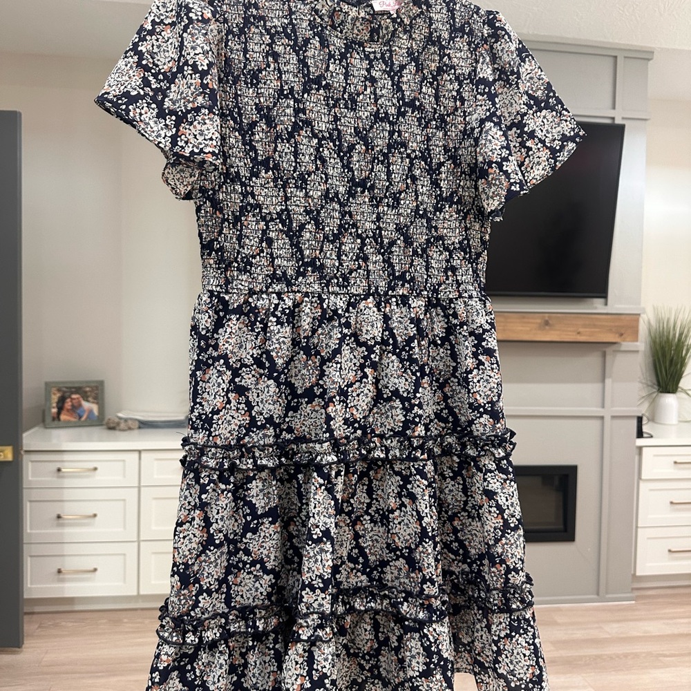 Pink Lily Navy Floral Dress